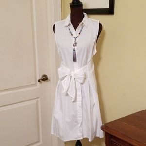 JCrew white cotton dress.